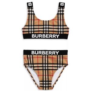 Never worn Burberry Racerback 2-Piece Swimsuit Medium.